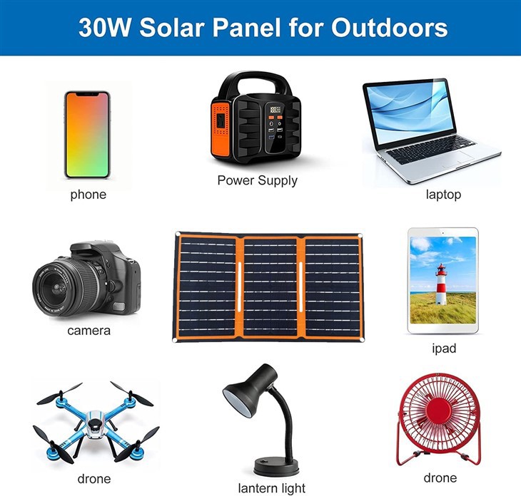 30w Portable Flexible Solar Panels